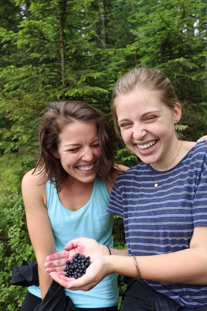 Wild blueberries made us all pretty giddy and feelin' silly!